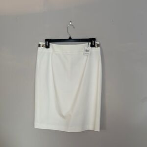 Calvin Klein Classic White Pencil Skirt
